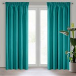 Zasłona Gotowa Gładka Taśma 140x270 Rita Turkusowa