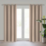 Zasłona Gotowa Zaciemniająca Przelotki 135x250 Logan Beż