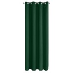 Zasłona Gotowa Zaciemniająca Przelotki 135x250 Logan Ciemna Zieleń