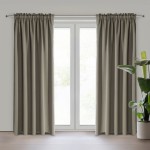 Zasłona Gotowa Zaciemniająca Taśma 135x270 Logan Cappuccino