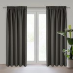 Zasłona Gotowa Zaciemniająca Taśma 135x270 Logan Grafitowa