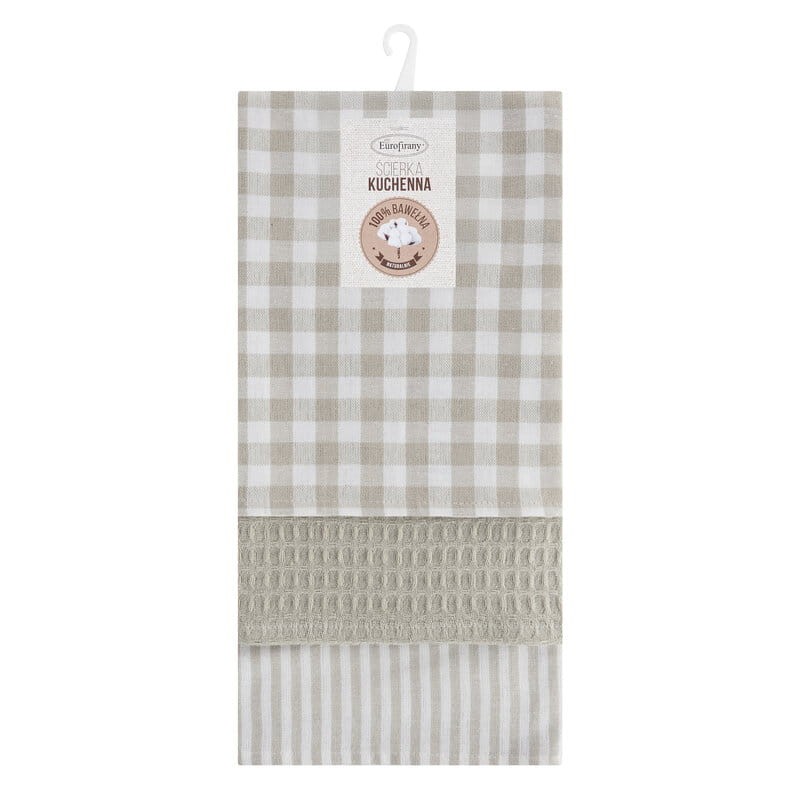 Komplet 3 sztuk Ściereczek Kuchennych 50x70 Lucy Beż