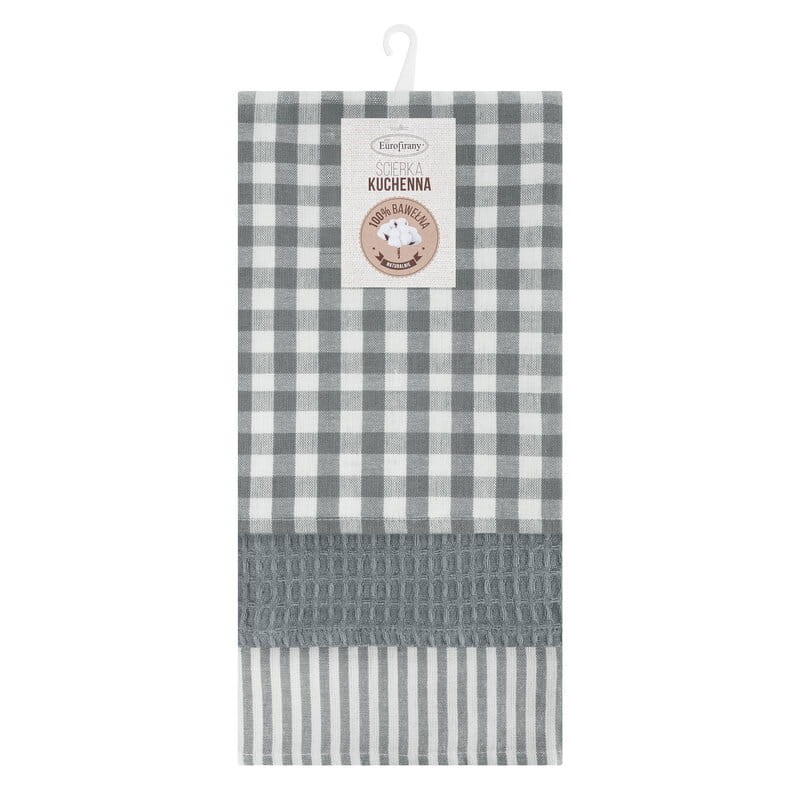 Komplet 3szt Ściereczek Kuchennych 50x70 Lucy Srebrny