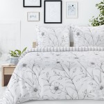 Pościel Satyna Bawełniana Spring 160x200 Biała Kwiaty 33