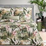 Pościel Satyna Bawełniana Spring 160x200 Kwiaty Krzewy 43