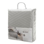 Narzuta na Łóżko Kapa Dekoracyjna Boni1 200x220 Srebrna