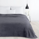 Narzuta na Fotel Koc Lori 70x160 Stalowy
