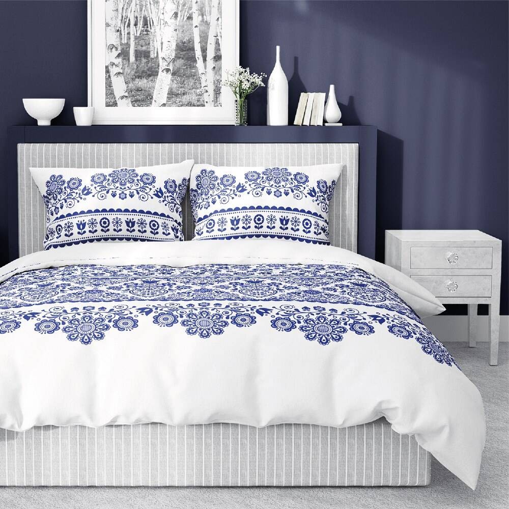 Pościel Satyna Bawełniana Fashion Satin  160x200 w Pudełku Folk 3484-A