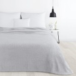 Narzuta na Fotel Koc Lori 70x160 Srebrny