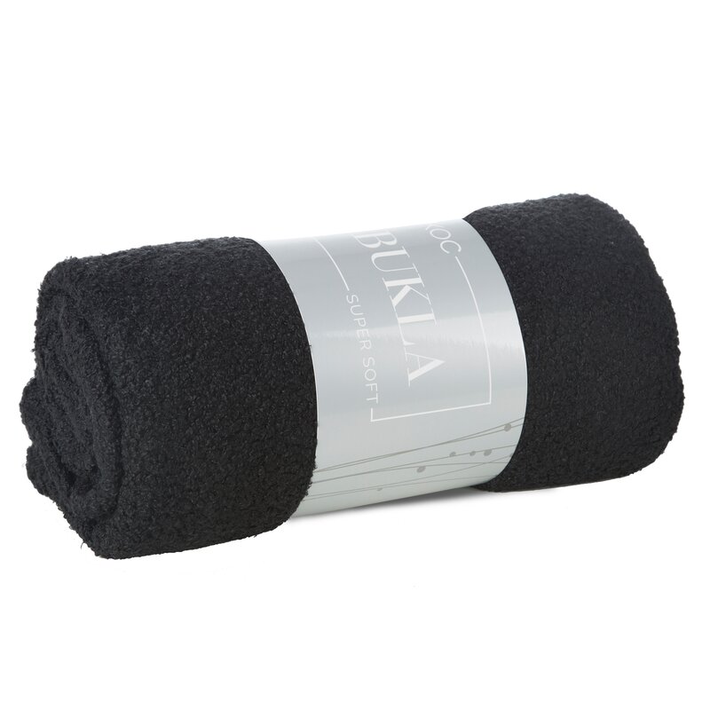 Narzuta na Fotel Koc Bukla 70x160 Czarny