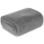 Koc 150x200 Jednokolorowy Gładki Srebrny Simple
