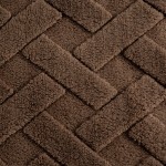 Koc 200x220 Tłoczony Jednobarwny Ciemny Brąz Caro