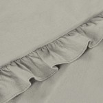 Pościel Bawełniana 220x200 z falbanką Beżowa