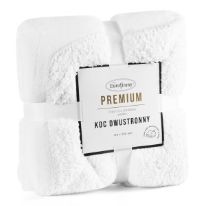 Koc Dwustronny Ciepły 200x220 Tedy Biały