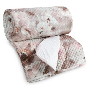 Narzuta Dekoracyjna 170x210 Florina Kwiaty Pudrowa
