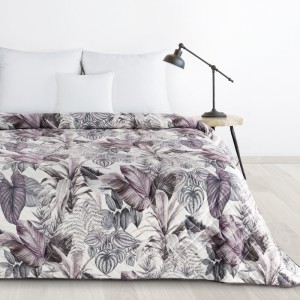 Narzuta Welwetowa Pikowana 170x210 Davos Fioletowa