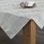 Obrus Srebrny 140x180 Żakardowy Alina