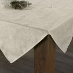 Obrus Kremowy 140x180 Żakardowy Wzór Isla