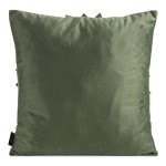 Poszewka Dekoracyjna Kwiat 45x45 Welwetowa Flores3 Oliwka