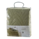 Narzuta welwetowa jasna zieleń 220x240 zdobiona Luiz 6