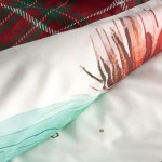 Pościel Świąteczna 160x200 Miś Czapka Biała Czerwona Cuddle