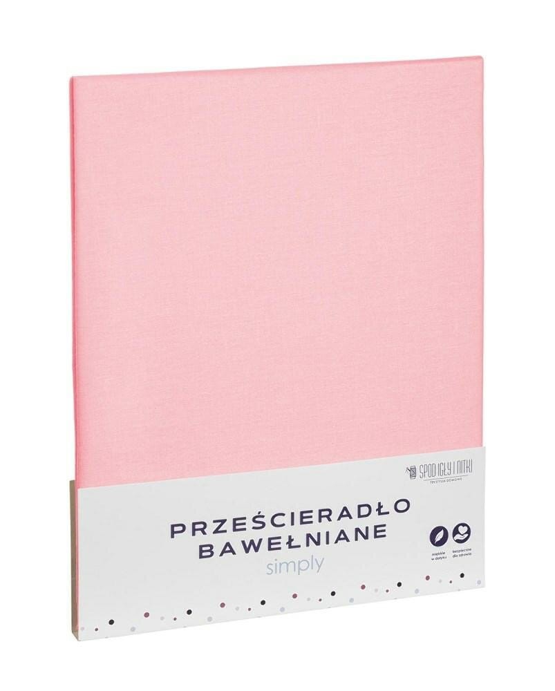 Prześcieradło z Bawełny 220x200 Róż