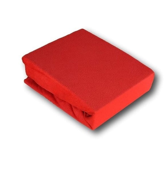 Prześcieradło Frotte z Gumką 180x200 Czerwone 24