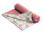 Kocyk Minky 75x100 Retro Róż Palmy